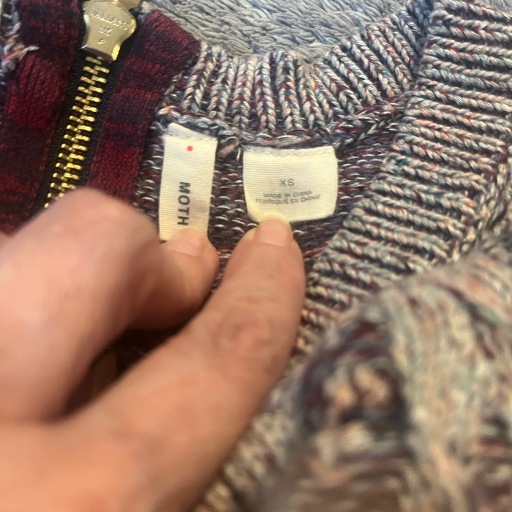 Moth Anthropologie Purple Knit Sweater XS Excellent Pre-owned Condition - Picture 6 of 8
